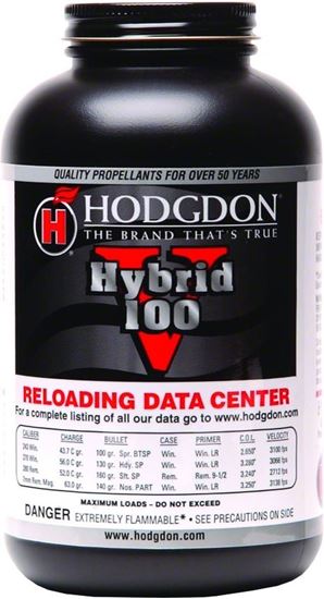 Picture of Hodgdon HY1001 Hybrid 100V Smokeless Rifle Powder 1Lb State Laws Apply