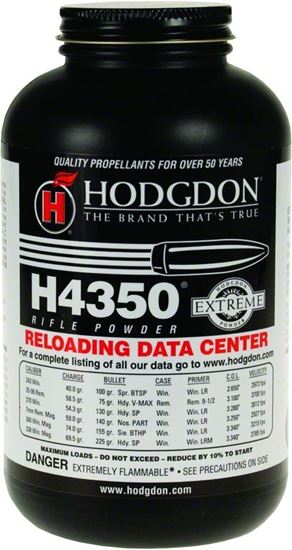 Picture of Hodgdon 43501 H4350 Extreme Smokeless Rifle Powder 1Lb Can State Laws Apply