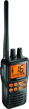 Picture of Uniden MHS75 Compact Handheld VHF Radio Black w/Clip-on DC Charger
