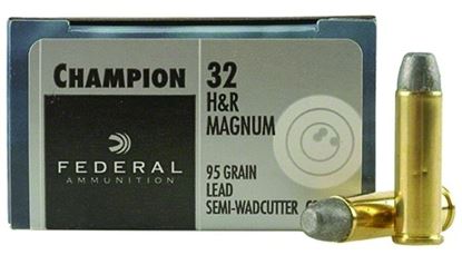 Picture of Federal C32HRA Champion Target Pistol Ammo 32 H&R Magnum, Lead SWC, 95 Gr, 1020 fps, 20 Rnd, Boxed