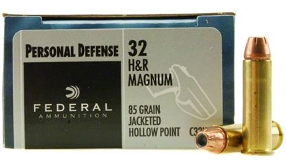 Picture of Federal C32HRB Personal Defense Pistol Ammo 32 H&R, JHP, 85 Gr, 1120 fps, 20 Rnd, Boxed