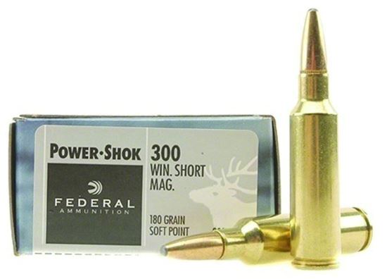 Picture of Federal 300WSMC Power-Shok Rifle Ammo 300 WSM, SP, 180 Grains, 2980 fps, 20, Boxed