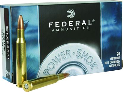 Picture of Federal 270A Power-Shok Rifle Ammo 270 WIN, SP, 130 Grains, 3060 fps, 20, Boxed
