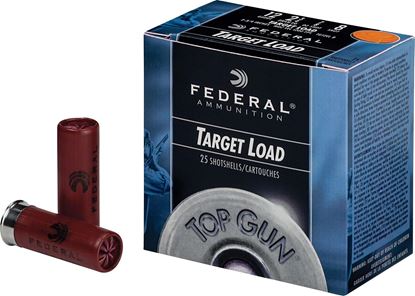 Picture of Federal TG12EL8 Top Gun Extra Lite Target Shotshell 12 GA, 2-3/4 in, No. 8, 7/8oz, 2.71 Dr, 1200 fps, 25 Rnd per Box