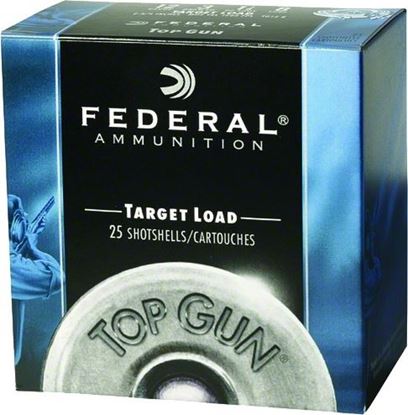 Picture of Federal TG12-7.5 Top Gun Target Shotshell 12 GA, 2-3/4 in, No. 7-1/2, 1-1/8oz, 2.97 Dr, 1200 fps, 25 Rnd per Box