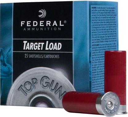 Picture of Federal TG20-7.5 Top Gun Target Shotshell 20 GA, 2-3/4 in, No. 7-1/2, 7/8oz, 2.38 Dr, 1210 fps, 25 Rnd per Box