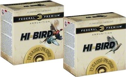 Picture of Federal HVF12H-7.5 Hi-Bird Shotshell 12 GA 2 3/4" Max 1 1/4oz 7.5 1,330 Fps, 25 Rnd per Box