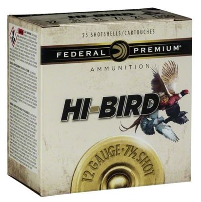 Picture of Federal HVF12H-5 Hi Bird Shotshell 12 GA 2 3/4" MAX 1 1/4oz 5 1,330 FPS 25 Rnd Per Box