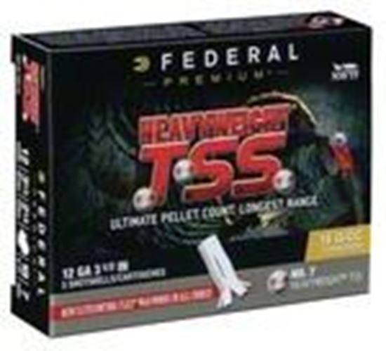 Picture of Federal PTSSX191F-7 Heavyweight TSS Turkey Shotshell 12 GA 3 1/2" 2 1/4oz #7, 5 Rnd per Box