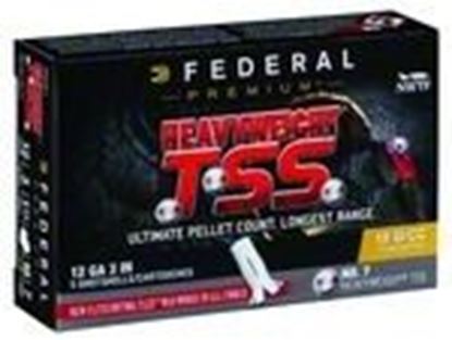 Picture of Federal PTSSX193F-7 Heavyweight TSS Turkey Shotshell 12 GA 3" 1 3/4oz #7, 5 Rnd per Box