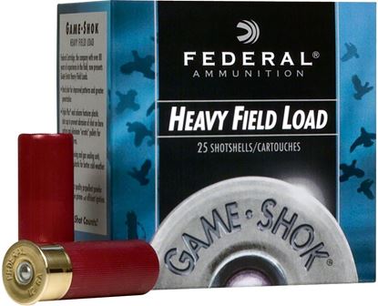 Picture of Federal H413-4 Game-Shok Upland - Hi-Brass Shotshell 410 GA, 3 in, No. 4, 11/16oz, Max Dr, 1135 fps, 25 Rnd per Box
