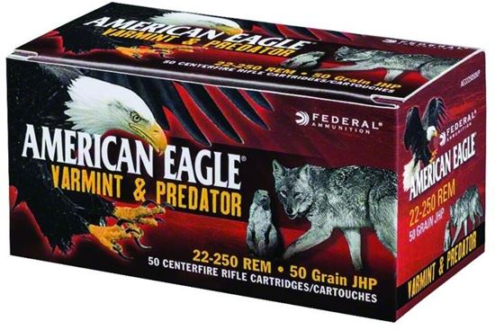 Picture of Federal AE22350VP American Eagle Rifle Ammo 223 Rem 50Gr Jacketed Hollow Point Varmint/Predator