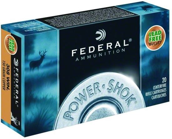 Picture of Federal 24385LFA Power-Shok Rifle Ammo 243 Win 85Gr Copper Power-Shok, 20/box