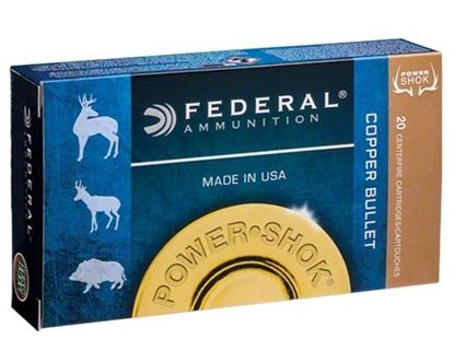 Picture of Federal 300BLK120LFA Power-Shok Rifle Ammo 300 Blackout 120 Grain Copper 20 Rnd Per Box