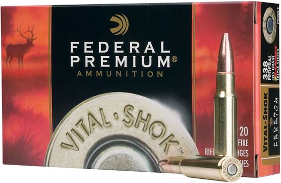 Picture of Federal P270F Premium Vital-Shok Rifle Ammo 270 WIN, NBT, 130 Grains, 3060 fps, 20, Boxed