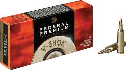Picture of Federal P22250F Premium Vital-Shok Rifle Ammo 22-250 REM, NBT, 55 Grains, 3670 fps, 20, Boxed