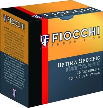Picture of Fiocchi 20HV6 High-Velocity Shotshell 20 GA, 2-3/4 in, No. 6, 1oz, 1220 fps, 25 Rnd per Box