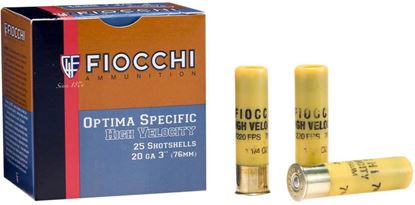 Picture of Fiocchi 203HV8 High-Velocity Shotshell 20 GA, 3 in, No. 8, 1-1/4oz, 1200 fps, 25 Rnd per Box