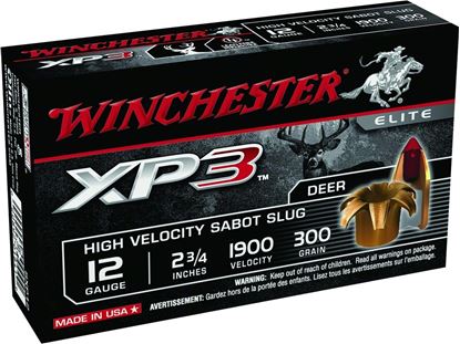 Picture of Winchester SXP12 Supreme Elite XP3 Sabot Slugs 12 GA, 2-3/4 in, 11/16oz, 1900 fps, 5 Rnd per Box