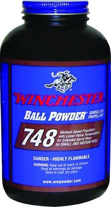 Picture of Winchester 7481 Smokeless Ball Rifle Reloading Powder 1lb Bottle State Laws Apply