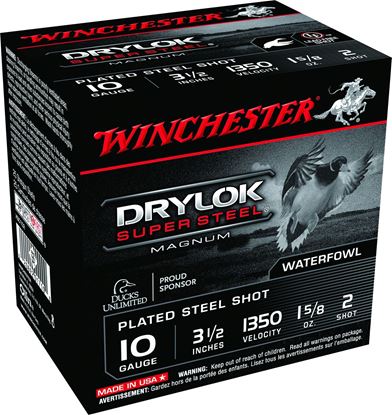 Picture of Winchester XSC102 Super-X Drylok Super Steel Shotshell 10 GA, 3-1/2 in, No. 2, 1-5/8oz, Mag Dr, 1350 fps