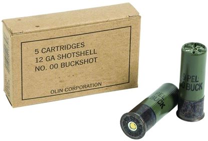 Picture of Winchester Q1544 Military Grade Buffered Shotgun Ammo 12 GA, 2-3/4 in, 00B, 9 Pellets, 1325 fps, 5 Rounds, Boxed