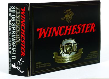 Picture of Winchester SBST3006B Supreme Rifle Ammo 30-06 SPR, BST, 180 Grains, 2750 fps, 20, Boxed