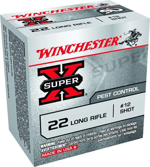 Picture of Winchester X22LRS Super-X Rimfire Ammo 22 LR, #12 Shot, 50 Rounds, Boxed