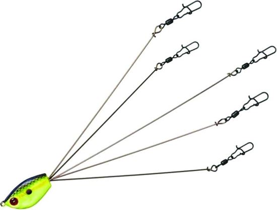 Picture of Yum YUMB5FL YUMbrella 5-Wire Fishing Rig, 7", Foxy Lady, Floating