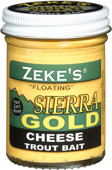 Picture of Zeke's 0901 Sierra Gold Floating Trout Bait, Jar, Cheese Yellow