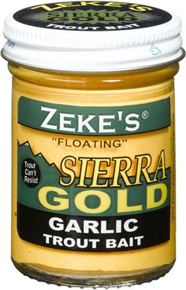 Picture of Atlas Mike's 0920 Sierra Gold Floating Trout Bait, Jar, Garlic/Yellow Glitter
