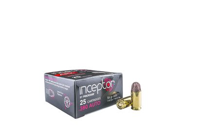 Picture of Inceptor Ammunition 380ARXBR-25 Inceptor ARX 380 Auto, 56Gr Preferred Defense, Brass Case, 25 Per Box