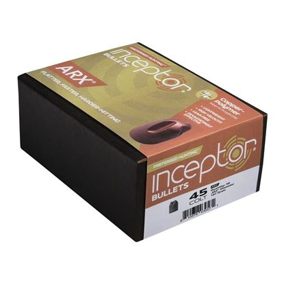 Picture of Inceptor Ammunition 45ARXUM1452-157-50 Inceptor Bullet, 45 Colt / .452 Colt Lever Action UM1, 157 gr ARX 50 box count, Preferred Hunting