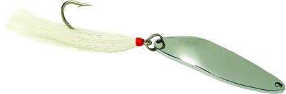 Picture of Sea Striker Nickel Plated Single Hook Casting Spoons w/Bucktail