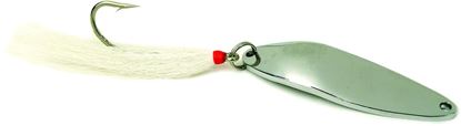 Picture of Sea Striker Nickel Plated Single Hook Casting Spoons w/Bucktail