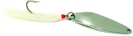 Picture of Sea Striker Nickel Plated Single Hook Casting Spoons w/Bucktail