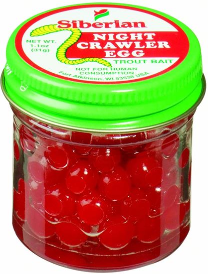 Picture of Siberian 2070 Nightcrawler Salmon Eggs Red 1.1oz Jar