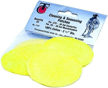 Picture of Thompson Center 31007147 Seasoning Patches 25/Pk 2-1/2" Prelubed