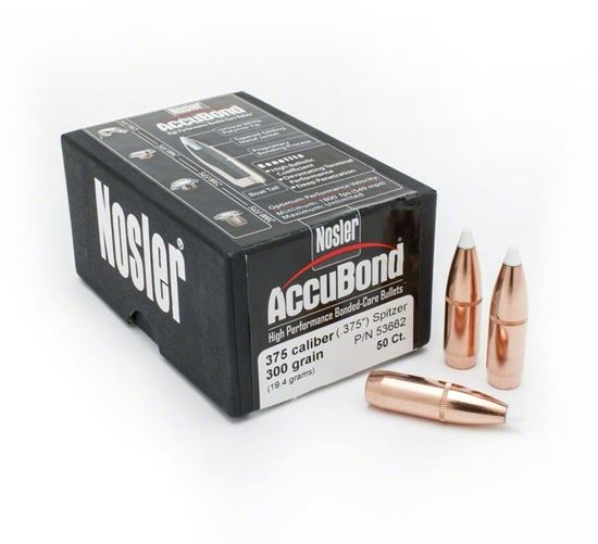 Picture of Nosler 53662 Accubond Rifle Bullets 375 Cal 300gr 375 50bx