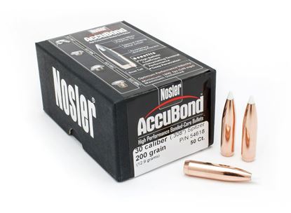 Picture of Nosler 54618 Accubond Rifle Bullets 30Cal 200Gr .308 50Bx