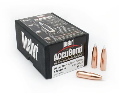 Picture of Nosler 54825 Accubond Rifle Bullets 30Cal 180Gr .308 50Bx