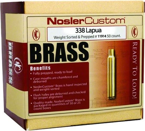 Picture of Nosler 11914 Custom Brass, 338 Lapua (25 ct.)