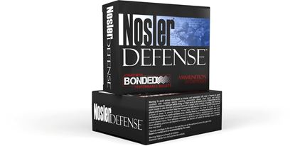 Picture of Nosler 39123 Defense Handgun Ammo 40 S&W, BJHP, 200 Gr, 1000 fps, 20 Rnd, Boxed