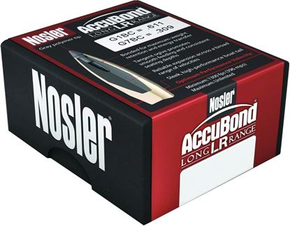 Picture of Nosler 58943 Accubond Long Range Rifle Bullets 6.5mm 129gr SP 100 Ct