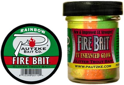 Picture of Pautzke PFBT/RBW Fire Bait Glitter Trout Bait, 1.5 oz Rainbow