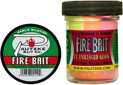 Picture of Pautzke PFBT/GARWF Fire Bait Glitter Trout Bait, 1.5 oz, Garlic Wildfire (069212)