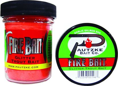 Picture of Pautzke PFBT/GSEGG Fire Bait Glitter Trout Bait, 1.5 oz, Garlic Salmon Egg (079069)