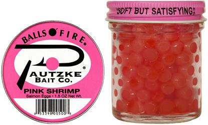 Picture of Pautzke PPNKSHR Balls o' Fire Salmon Eggs Pink Shrimp 1oz (199739)