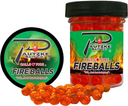 Picture of Pautzke PFBLS/ORG/SHR Fire Balls 1.65oz, Orange/Shrimp