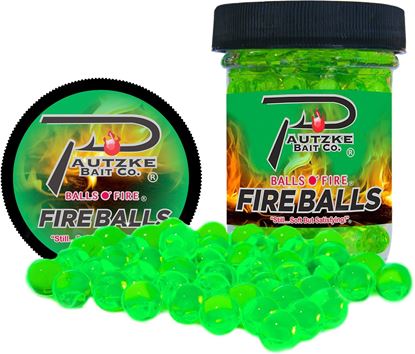 Picture of Pautzke PFBLS/CHT/GAR Fire Balls 1.65oz, Chartreuse/Garlic